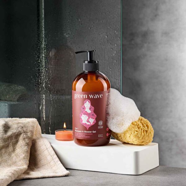 11_9_2024 BIO LIONE 261dmsll BioLeon Green Wave Αφρόλουτρο-Σαμπουάν 2σε1 500ml