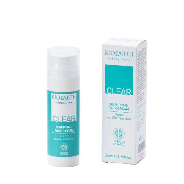 clear cream BioEarth Κρέμα προσώπου για ακνεϊκά δέρματα50ml