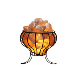 BioLeon Λάμπα από Αλάτι Ιμαλαΐων Μεταλλικό Καλάθι